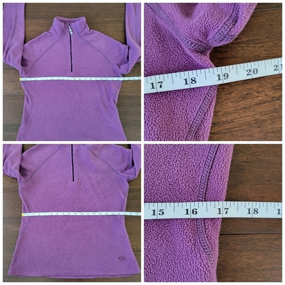 Mountain Hardwear Women's Size M Purple Polartec 1/4 Zip Pullover Fleece Jacket - Picture 9 of 10